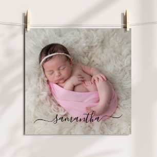 Zwarte Elegante Swash Handtekening Naam Poster