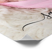 Zwarte Elegante Swash Handtekening Naam Poster (Hoek)