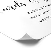 Zwarte Elegante Typografie Trouwkaart cadeau Bord  Poster (Hoek)