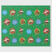 Zwarte Elf Boy Wrapping Paper Cadeaupapier (Vlak)