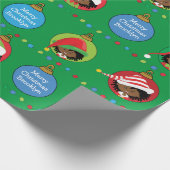Zwarte Elf Girl Wrapping Paper Cadeaupapier (Hoek)