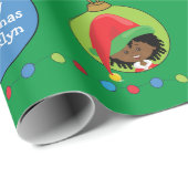 Zwarte Elf Girl Wrapping Paper Cadeaupapier (Rol Hoek)