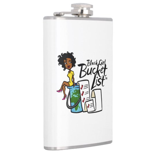 Zwarte emmer-kolf heupfles (Rechts)