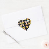 zwarte emoji hart sticker (Envelop)