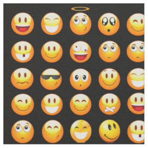 zwarte emoji stof