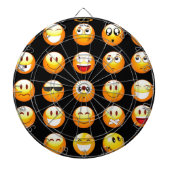 zwarte emojus dartbord (Voorkant)