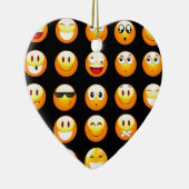 zwarte emojus keramisch ornament (Rechts)