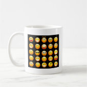 zwarte emojus koffiemok (Links)
