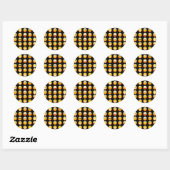 zwarte emojus ronde sticker (Vel)