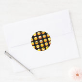 zwarte emojus ronde sticker (Envelop)