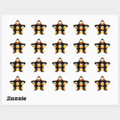 zwarte emojus ster sticker (Vel)
