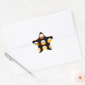 zwarte emojus ster sticker (Envelop)