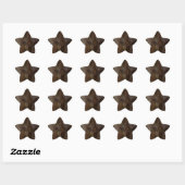 Zwarte en Abstracte bruine sterren Sticker (Vel)