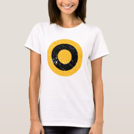  zwarte en amberkleurige rondel (vers 2) t-shirt