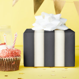 Zwarte en Antiek witte Victoriaans strepen Cadeaupapier