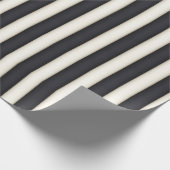 Zwarte en Antiek witte Victoriaans strepen Cadeaupapier (Hoek)