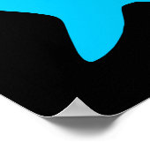 Zwarte en Aqua Shark Poster (Hoek)