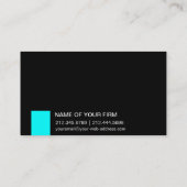 Zwarte en Aqua Swimming Instructor Coach Lifeguard Visitekaartje (Achterkant)