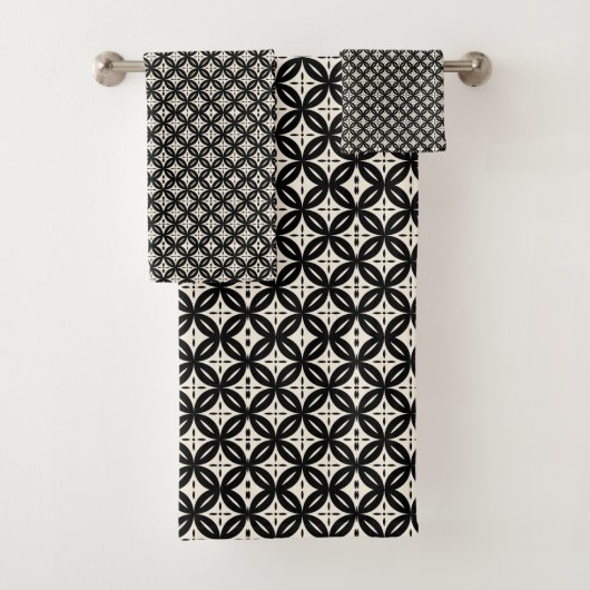 Zwarte en beige handdoek (Insitu)