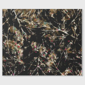 Zwarte en beige Neutrale Boho-kerstbijkantoren Cadeaupapier (Vlak)