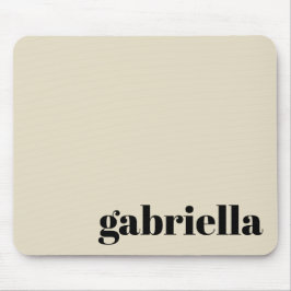 Zwarte en beige oude Typografie Persoonlijke naam Muismat