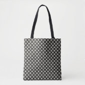 Zwarte en beige tote bag (Voorkant)