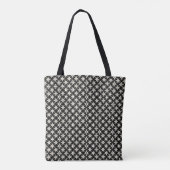 Zwarte en beige tote bag (Achterkant)