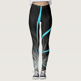 Zwarte en blauwe atmosfeer leggings