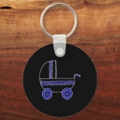 Zwarte en blauwe Baby rol. Sleutelhanger (Voorkant)