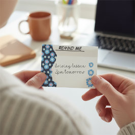 Zwarte En Blauwe Bloemgrens Post-it® Notes