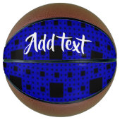 Zwarte en blauwe blokken basketbal (Voorkant)