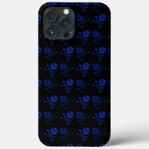 Zwarte en blauwe Cartoon Case-Mate iPhone Case