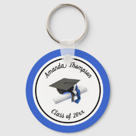 Zwarte en Blauwe Dekkast en Tassel Sleutelhanger