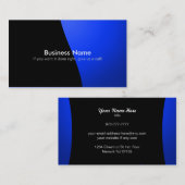 Zwarte en blauwe Eenvoudige Visitekaartjes met slo (Voorkant / Achterkant)