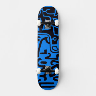 Zwarte en blauwe, extreme sportsurfer-skateboard persoonlijk skateboard