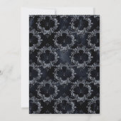 Zwarte en blauwe gegotische haring, diner kaart (Achterkant)