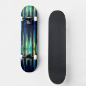 Zwarte en blauwe gemolten striptekenbord persoonlijk skateboard (Voorkant)