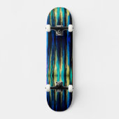 Zwarte en blauwe gemolten striptekenbord persoonlijk skateboard (Voorkant)