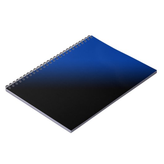 Zwarte en blauwe gradiënt notitieboek (Linkerzijde)