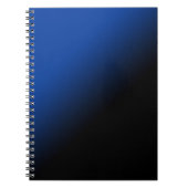 Zwarte en blauwe gradiënt notitieboek (Voorkant)