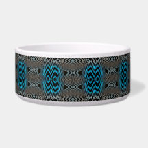 Zwarte en blauwe hondenkom - Black Diamonds -1-Swi