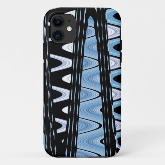 Zwarte en blauwe ifoondraagtas Case-Mate iPhone case (Achterkant)