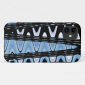 Zwarte en blauwe ifoondraagtas Case-Mate iPhone case (Achterkant (horizontaal))