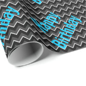 Zwarte en blauwe jongens - Verjaardenpapier voor c Cadeaupapier (Rol Hoek)