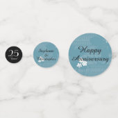 Zwarte en blauwe Jubileum Tafeldecoratie Confetti (Achterkanten)