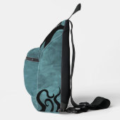 Zwarte en blauwe Kraken van het Deep Design Sling Bag (Rechts)