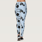 Zwarte en blauwe Leggings (Achterkant)