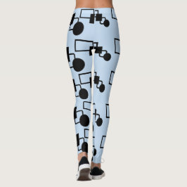 Zwarte en blauwe Leggings