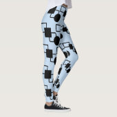 Zwarte en blauwe Leggings (Rechts)