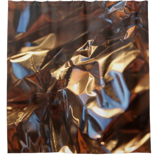 Zwarte en blauwe leren jasje douchegordijn (Voorkant)